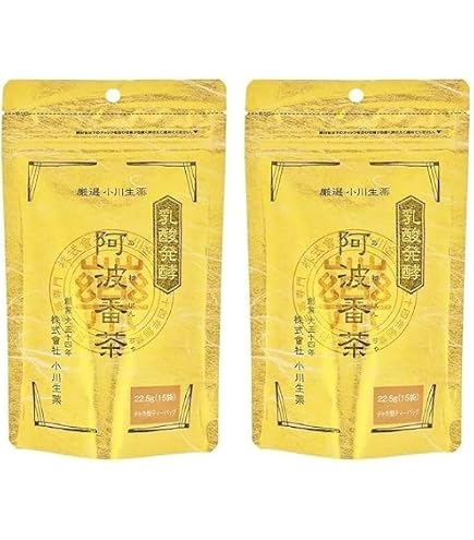 Amazon.co.jp: 小 川 生 薬 乳酸 発酵 阿波番茶 ティーバッグ 15包入